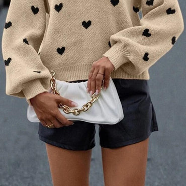 Heart Print Sweater