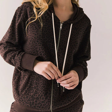 Louna Leopard Zip Up Hoody