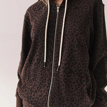 Louna Leopard Zip Up Hoody