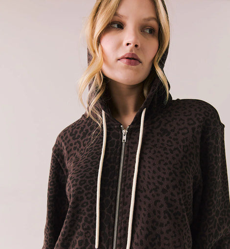 Louna Leopard Zip Up Hoody