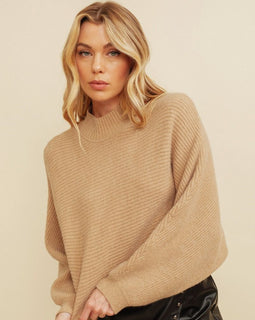 On Trend Cropped Camel Sweater