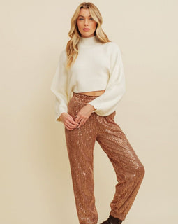 On Trend Cropped Winter White Sweater