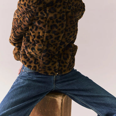 "Make a Statement in Leopard Faux Fur Jacket"