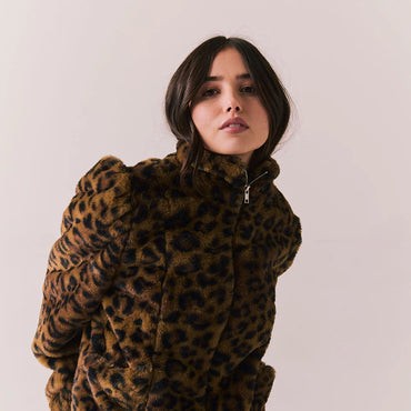 "Make a Statement in Leopard Faux Fur Jacket"