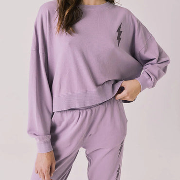 Amethyst Bolt Pullover Long Sleeve