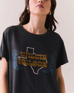 Willie Nelson Texas Boots Tee