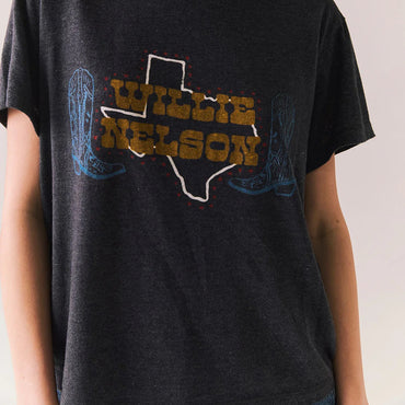 Willie Nelson Texas Boots Tee