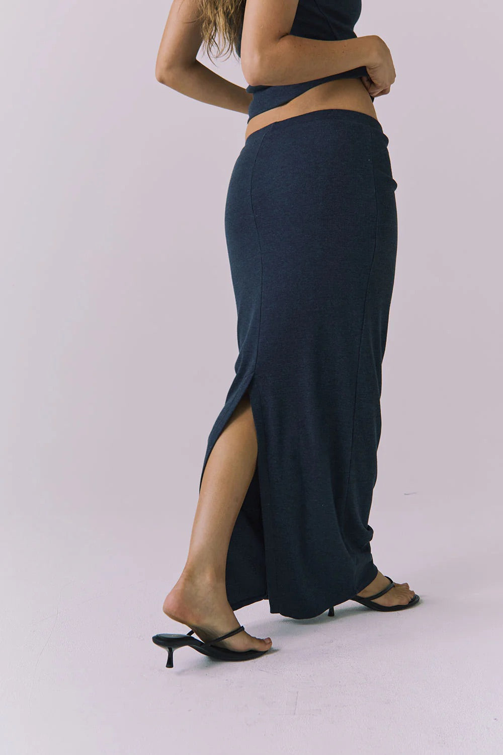 Allure Navy Maxi Skirt