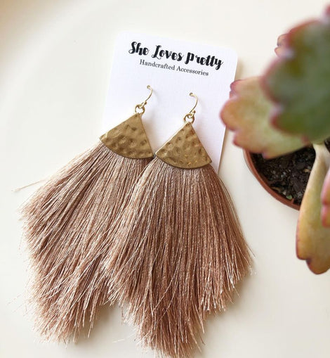 Boho Tassles in blush