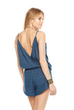 Triblend Drapey Surplice Romper
