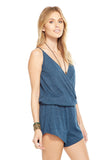 Triblend Drapey Surplice Romper